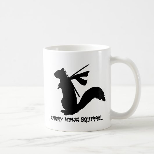 Verärgerte Ninja Eichhörnchen-Sammlung Kaffeetasse (Rechts)