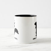 Verärgerte Ninja Eichhörnchen-Sammlung Zweifarbige Tasse (Mittel)