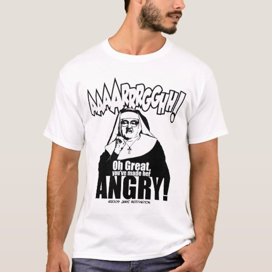 Verärgerte Nonne T-Shirt (Vorderseite)