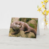 Verärgerte Otter-Gruß-Karten Karte (Gelbe Blume)