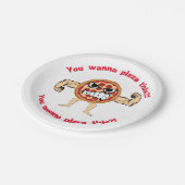 Verärgerte Pizza-Platte Pappteller (Schrägansicht)