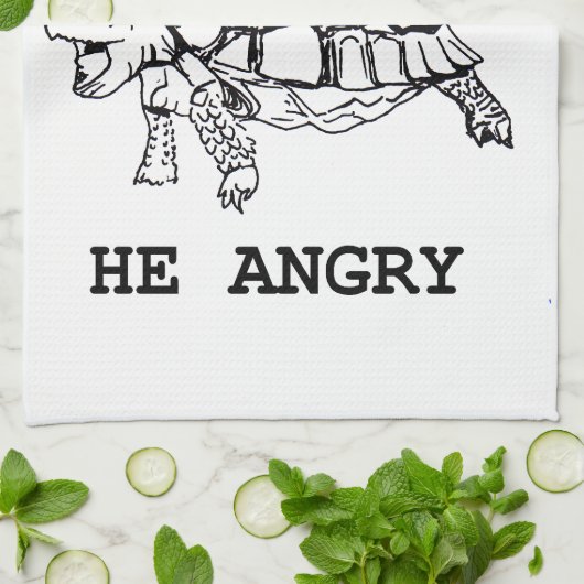 Verärgerte Schildkröte Geschirrtuch (Gefaltet)