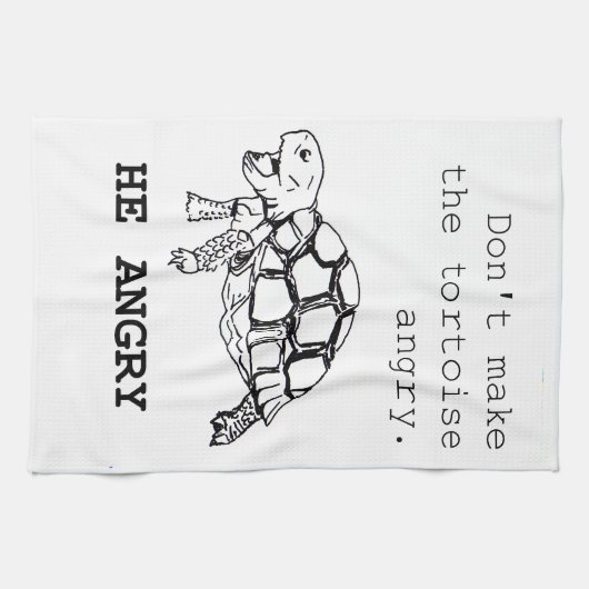 Verärgerte Schildkröte Geschirrtuch (Horizontal)