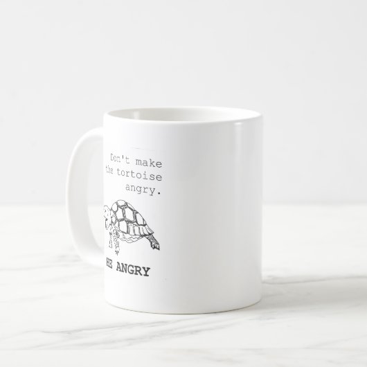 Verärgerte Schildkröte Kaffeetasse (Vorderseite Links)
