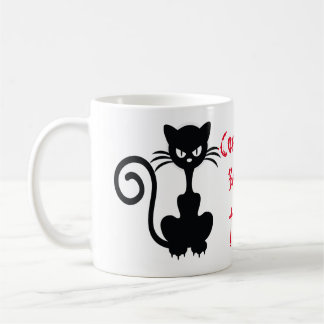 Verärgerte schwarze Katzen-Redewendungen Kaffeetasse