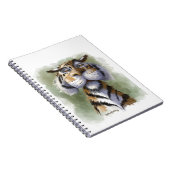Verärgerte Tiger Cartoon Notizblock (Rechte Seite)