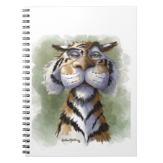 Verärgerte Tiger Cartoon Notizblock (Vorderseite)
