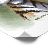 Verärgerte Tiger Cartoon Poster (Ecke)