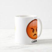 Verärgerte und glückliche Emoji Tasse! Kaffeetasse (VorderseiteRechts)