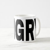 VERÄRGERTE Wort-Tasse Kaffeetasse (VorderseiteRechts)