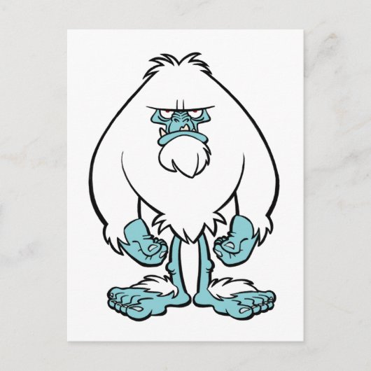 Verärgerte Yeti Postkarte (Vorderseite)