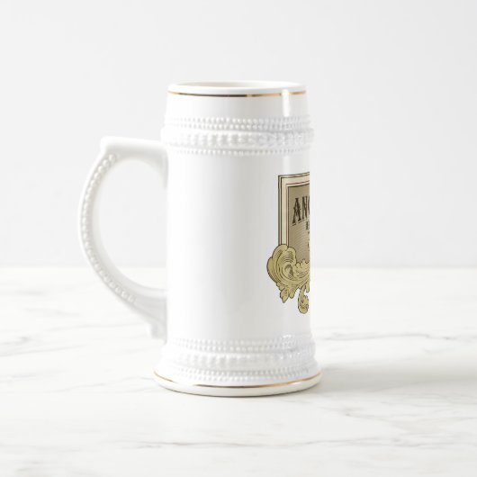 Verärgerte Zeder Stein Bierglas (Links)