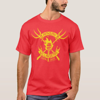 Verärgerter Dorfbewohner-T - Shirt (Gelb/Rot)