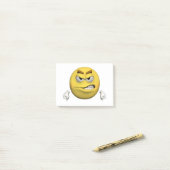 Verärgerter Emoticon Post-it Klebezettel (Auf Schreibtisch)