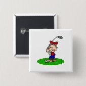Verärgerter Golfspieler Button (Vorne & Hinten)
