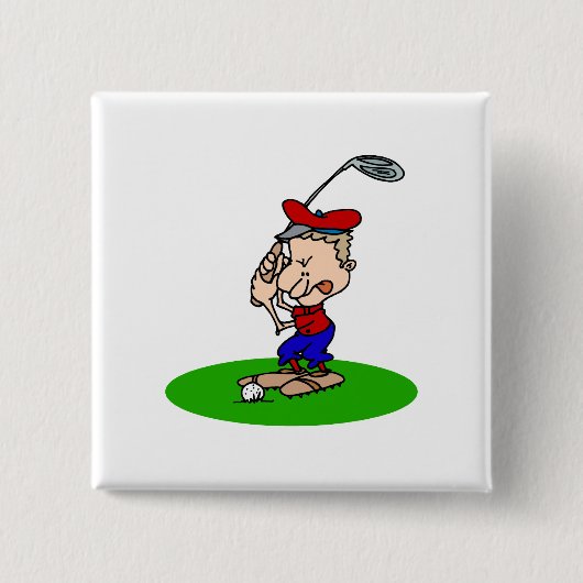 Verärgerter Golfspieler Button (Vorderseite)