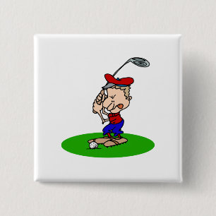 Verärgerter Golfspieler Button
