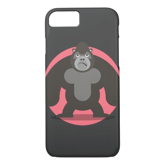 Verärgerter Gorilla-Telefon-Kasten Case-Mate iPhone Hülle (Rückseite)