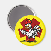 Verärgerter Hahn Magnet (Vorderseite/Rückseite)