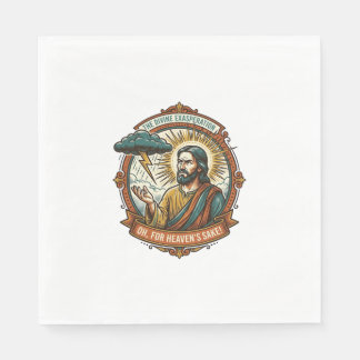 Verärgerter Jesus Dunkle Regenwolke Blitz Wetter H Serviette