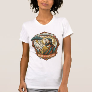 Verärgerter Jesus Dunkle Regenwolke Blitz Wetter H T-Shirt