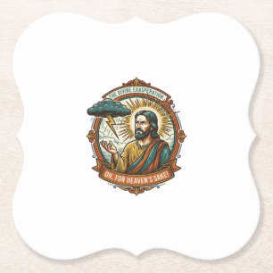 Verärgerter Jesus Dunkle Regenwolke Blitz Wetter H Untersetzer