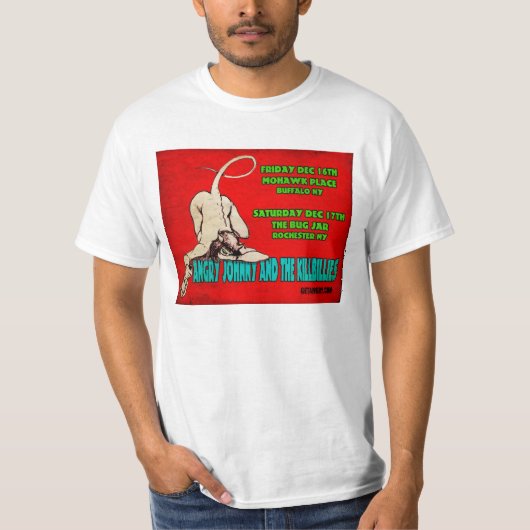 Verärgerter Johnny u. das Killbillies @ die Wanze T-Shirt (Vorderseite)
