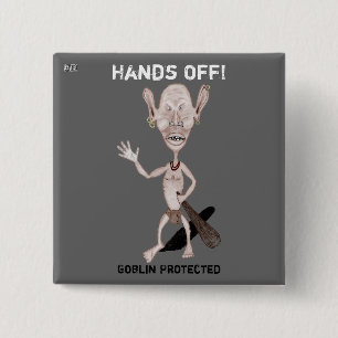 Verärgerter Kobold-Knopf Button