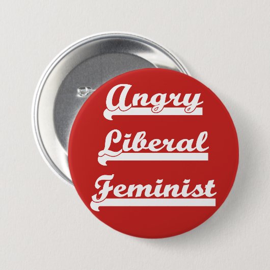 Verärgerter liberaler Feminist, Knopf Button (Vorne & Hinten)