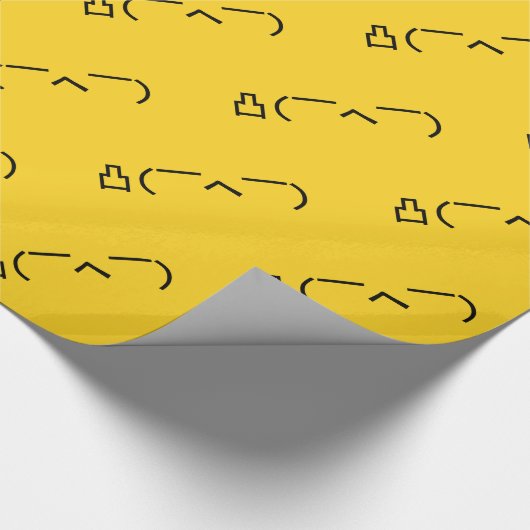 Verärgerter Mittelfingeremoticon-Japaner Kaomoji Geschenkpapier (Ecke)