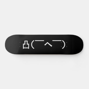 Verärgerter Mittelfingeremoticon-Japaner Kaomoji Skateboard