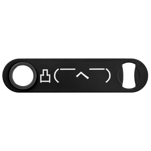 Verärgerter Mittelfingeremoticon-Japaner Kaomoji Speedflaschenöffner (Vorderseite (Horizontal))