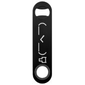 Verärgerter Mittelfingeremoticon-Japaner Kaomoji Speedflaschenöffner (Rückseite)