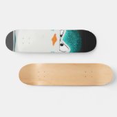 Verärgerter Penguin-aquamariner Glitzer-Foto-Druck Skateboard (Horizontal)