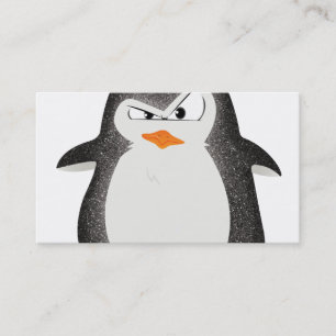 Verärgerter Penguin-Glitzer-Foto-Druck Visitenkarte
