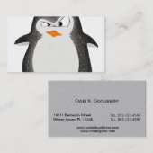 Verärgerter Penguin-Glitzer-Foto-Druck Visitenkarte (Vorne/Hinten)