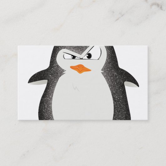 Verärgerter Penguin-Glitzer-Foto-Druck Visitenkarte (Vorderseite)