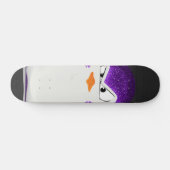 Verärgerter Penguin-lila Glitzer-Foto-Druck Skateboard (Horizontal)