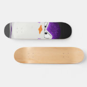 Verärgerter Penguin-lila Glitzer-Foto-Druck Skateboard (Horizontal)