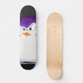 Verärgerter Penguin-lila Glitzer-Foto-Druck Skateboard (Vorderseite)