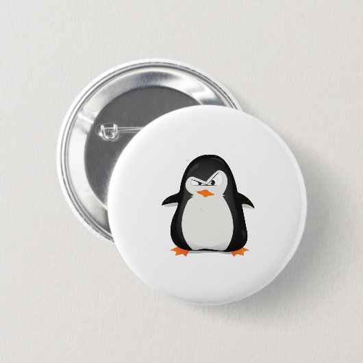 Verärgerter Pinguin Button (Vorne & Hinten)
