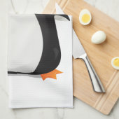 Verärgerter Pinguin Geschirrtuch (Viertel Falte)