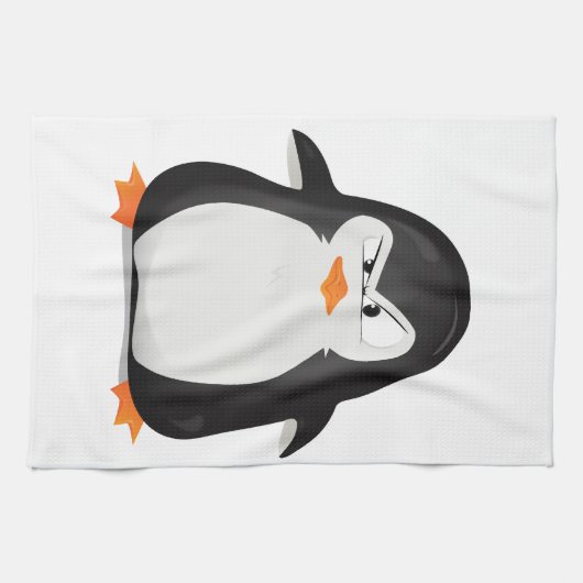 Verärgerter Pinguin Geschirrtuch (Horizontal)