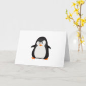 Verärgerter Pinguin Karte (Gelbe Blume)