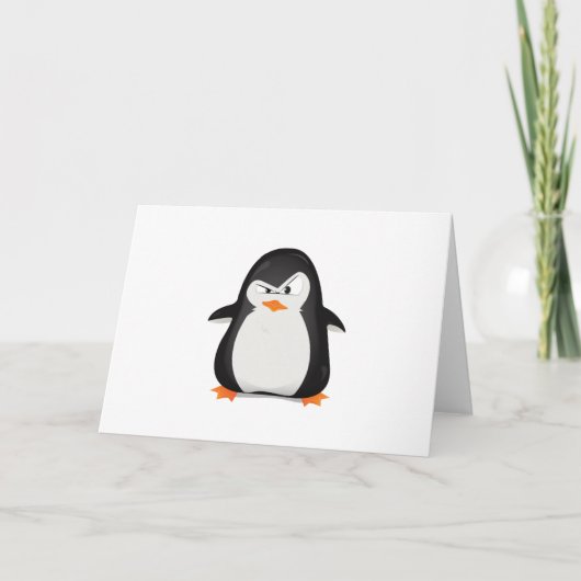 Verärgerter Pinguin Karte (Vorderseite)