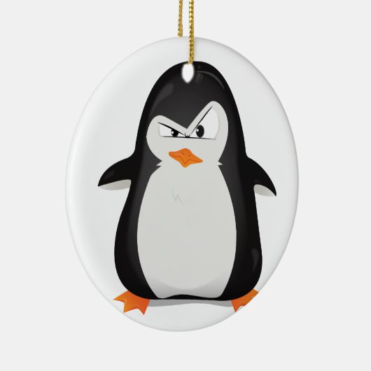 Verärgerter Pinguin Keramikornament (Rechts)