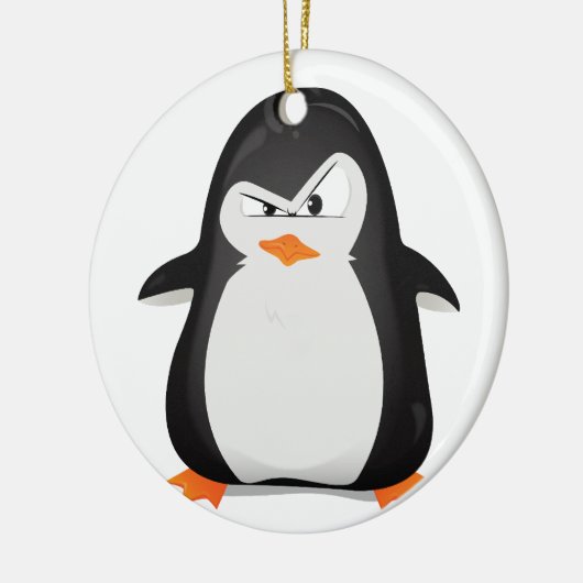 Verärgerter Pinguin Keramikornament (Links)