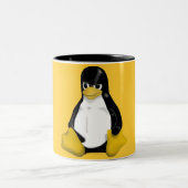 VERÄRGERTER PINGUIN LINUXS TUX ZWEIFARBIGE TASSE (Mittel)