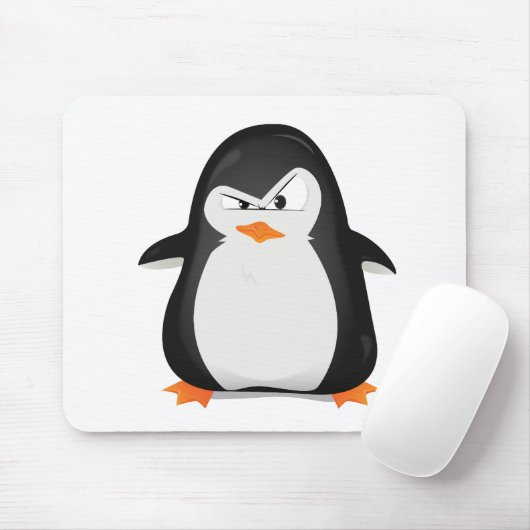 Verärgerter Pinguin Mousepad (Mit Mouse)