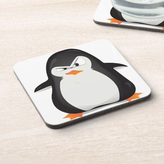 Verärgerter Pinguin Untersetzer (Linke Seite)